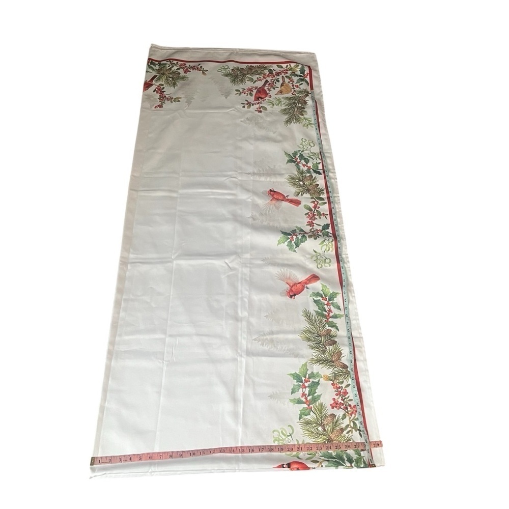 New!Benson Mills Cardinal Table Cloth, Holiday, Winter, and Christmas Tablecloth - Picture 5 of 9